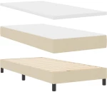 vidaXL Κρεβάτι Box Spring με στρώμα, σε κρεμ χρώμα, διαστάσεις 100 x 200 cm.
