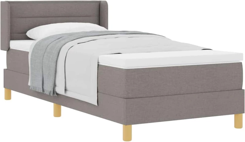 vidaXL Κρεβάτι Box Spring με Στρώμα Ταυπέ, 80 x 200 εκ., Υφασμάτινο.