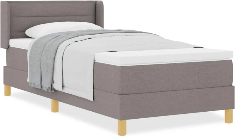 vidaXL Κρεβάτι Box Spring με Στρώμα Ταυπέ, 80 x 200 εκ., Υφασμάτινο.