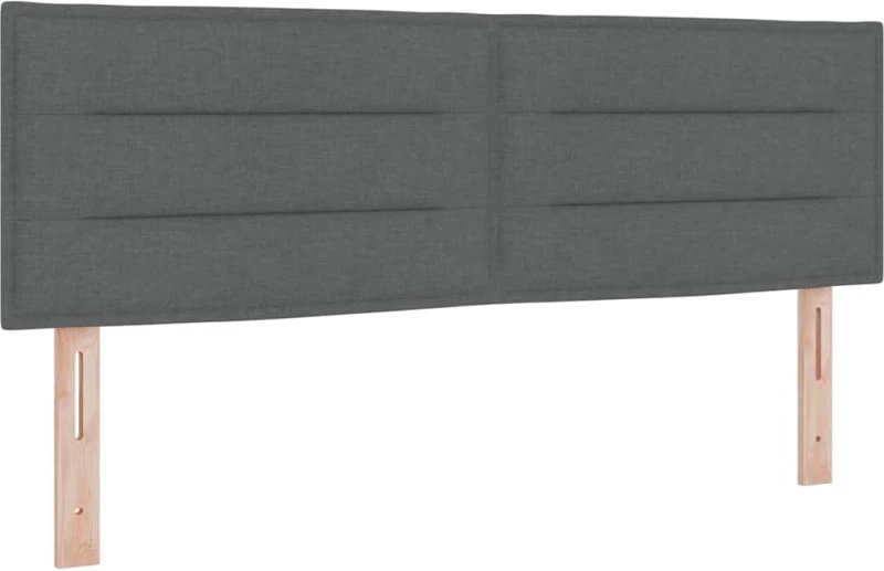 vidaXL Κρεβάτι Box Spring σε Σκούρο Γκρι, 140 x 200 εκ, Ύφασμα