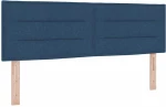 vidaXL Κρεβάτι με στρώμα Box Spring σε μπλε, 160 x 200 εκ., ύφασμα