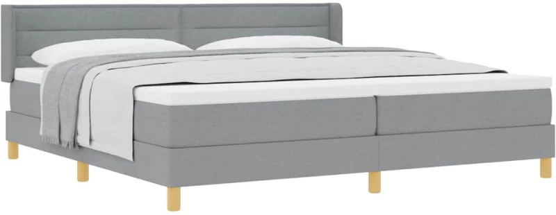 vidaXL Κρεβάτι με Σοφά σε Λαμπερό Γκρι - 200 x 200 εκ, Ύφασμα.