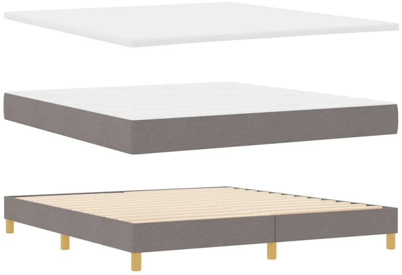 vidaXL Κρεβάτι Box Spring με στρώμα σε ταπέν, 180 x 200 εκ., ύφασμα