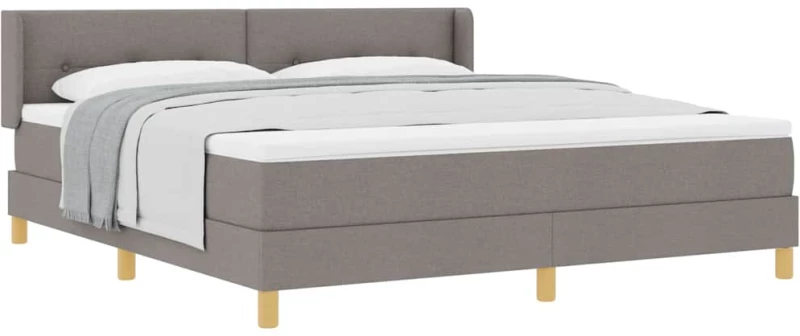 vidaXL Κρεβάτι Box Spring με στρώμα σε ταπέν, 180 x 200 εκ., ύφασμα
