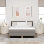 vidaXL Συρταριέρα με Στρώμα Ταύρος, 160 x 200 εκ, Ύφασμα