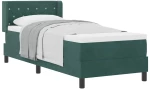 vidaXL Κρεβάτι Box Spring με Στρώμα Σκούρο Πράσινο 80x200 εκ. Βελούδο