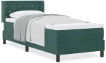 vidaXL Κρεβάτι Box Spring με Στρώμα Σκούρο Πράσινο 80x200 εκ. Βελούδο
