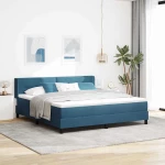 vidaXL Κρεβάτι με Στρώμα Στρώμα Σκούρο Μπλε 180x200 εκ Βελούδο