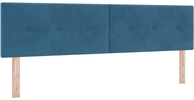 vidaXL Κρεβάτι με Στρώμα Στρώμα Σκούρο Μπλε 180x200 εκ Βελούδο