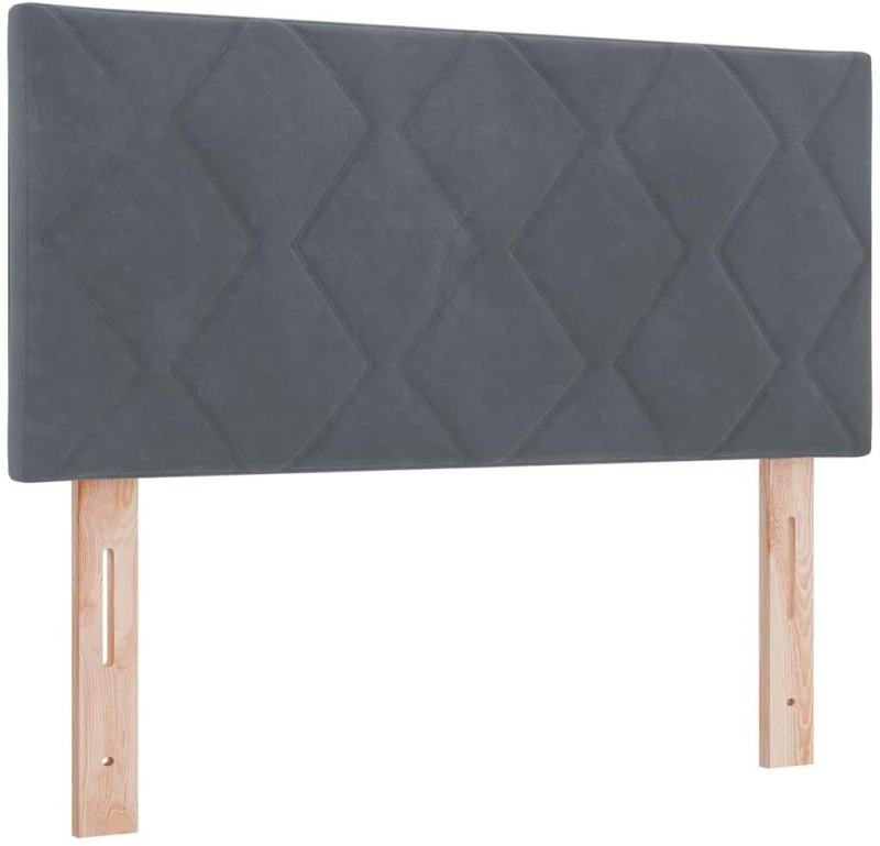 Κρεβάτι Box Spring με Στρώμα vidaXL Σκούρο Γκρι 100x200 εκ Βελούδο
