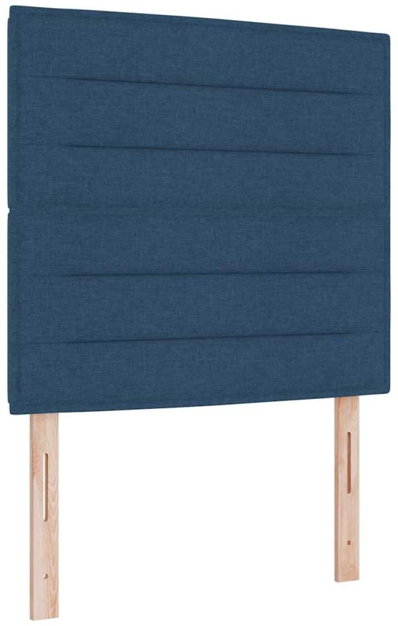 vidaXL Σκελετός Κρεβατιού με Στρώμα Blue 100x200 cm Υφάσματος