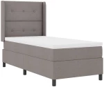 vidaXL Κρεβάτι Box Spring με Στρώμα Taupe 100x200 εκ. Υφασμάτινο