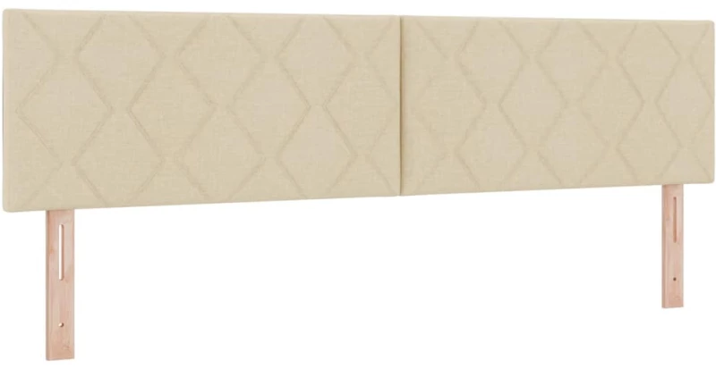 vidaXL Κρεβάτι με ελατήρια & Στρώμα LED κρεμ 180x200 εκ Ύφασμα