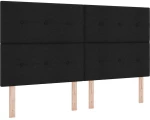 vidaXL Κρεβάτι με ελατήρια και στρώμα & LED Μαύρο 180x200 εκ.