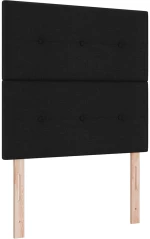 VidaXL Κρεβάτι με βαφείο & LED Μαύρο 120x190 εκ. Ύφασμα