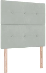 Κρεβάτι Box Spring vidaXL με στρώμα και LED Ανοιχτό γκρι 80x200 εκ. Βελούδο