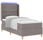 κρεβάτι με στρώμα & LED vidaXL Ταμπά 90x190 εκ. Ύφασμα