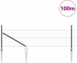 vidaXL Φράχτης Hexagon Γκρι 0.8x100 μ Ατσάλι