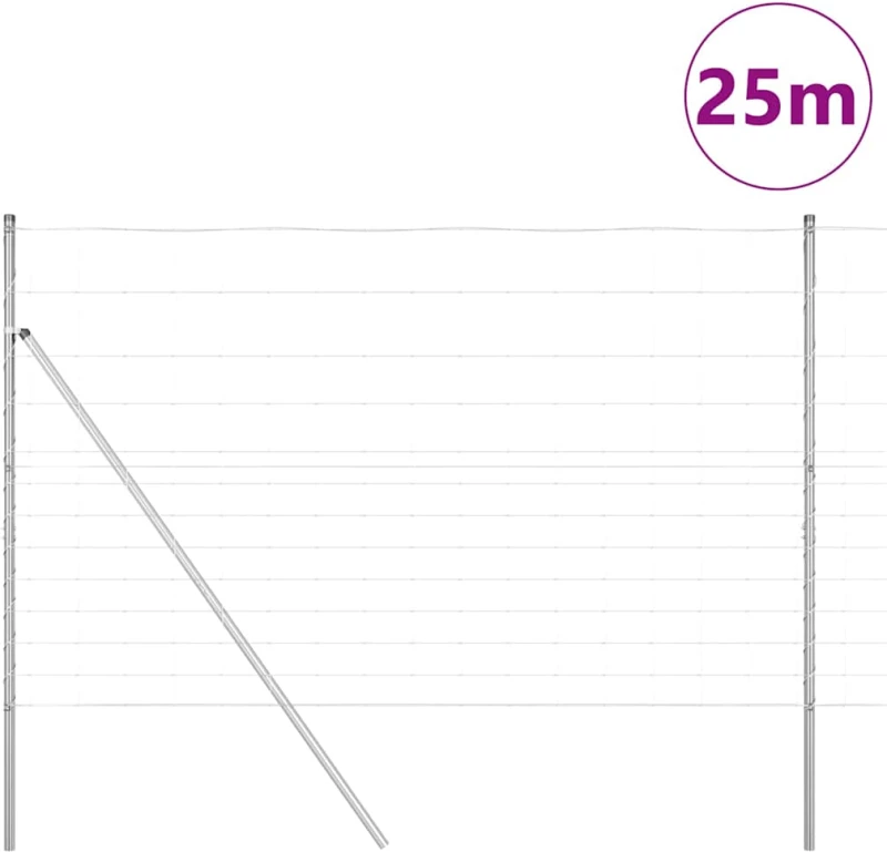 vidaXL Πεδίο Φράχτη 1.5x25 μ Γαλβανισμένος Χάλυβας