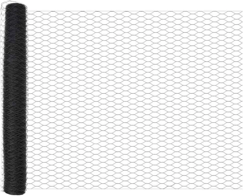 vidaXL Εξάγωνος Φράχτης Γκρίζος Γκρι 1.2 x 100 m Ατσάλι