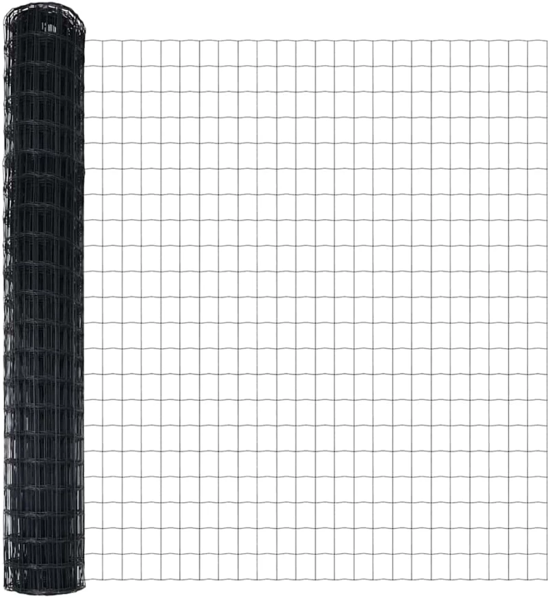 vidaXL Ευρωπαϊκός Γκρίζος Φράχτης 1,6 x 10 m Σίδηρος