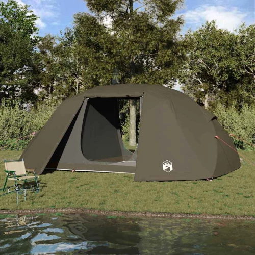 vidaXL Σκηνή Ψαρέματος 7 Ατόμων Καφέ, Waterproof