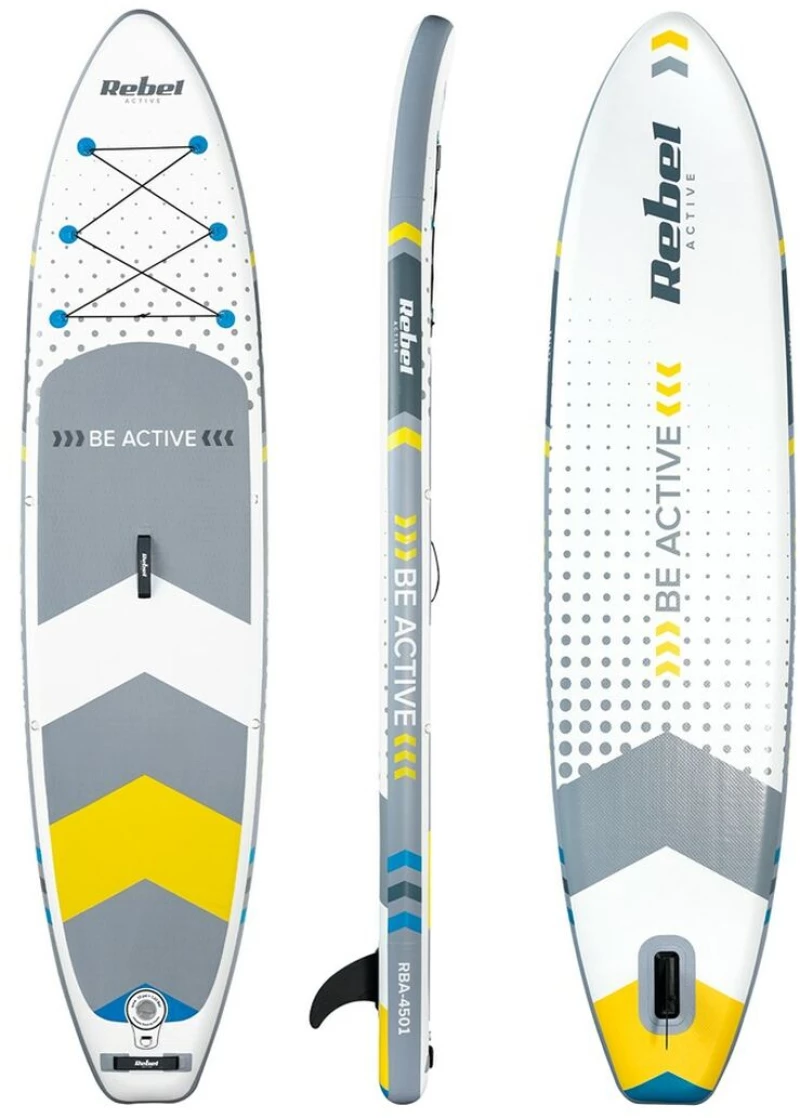 Φουσκωτή Κυματοσανίδα Paddle Surf με Αξεσουάρ Rebel RBA-4500-WH Λευκό