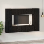 vidaXL Σετ επίπλου τηλεόρασης 8 pcs Μαύρη Δρυς 181 x 30 x 120 εκ