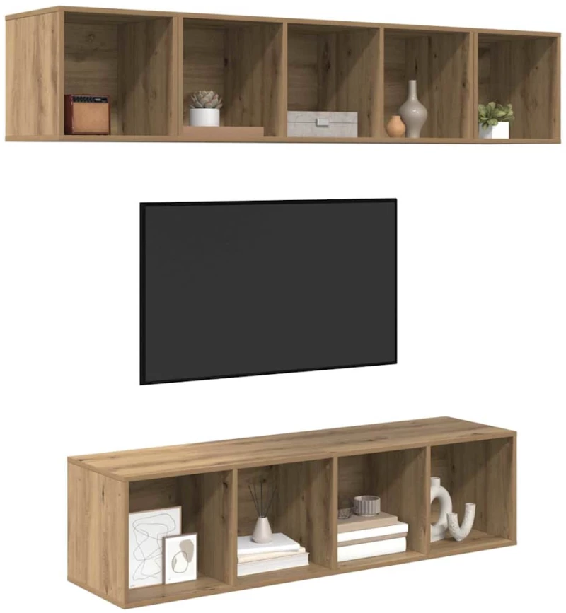 vidaXL Σετ επίπλου τηλεόρασης 4 pcs artisan δρυς 37 x 37 x 142.5 εκ