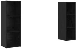 vidaXL Σετ επίπλου τηλεόρασης 2 pcs Μαύρη Δρυς 107 x 35 x 37 cm
