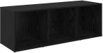 vidaXL Σετ επίπλου τηλεόρασης 2 pcs Μαύρη Δρυς 107 x 35 x 37 cm