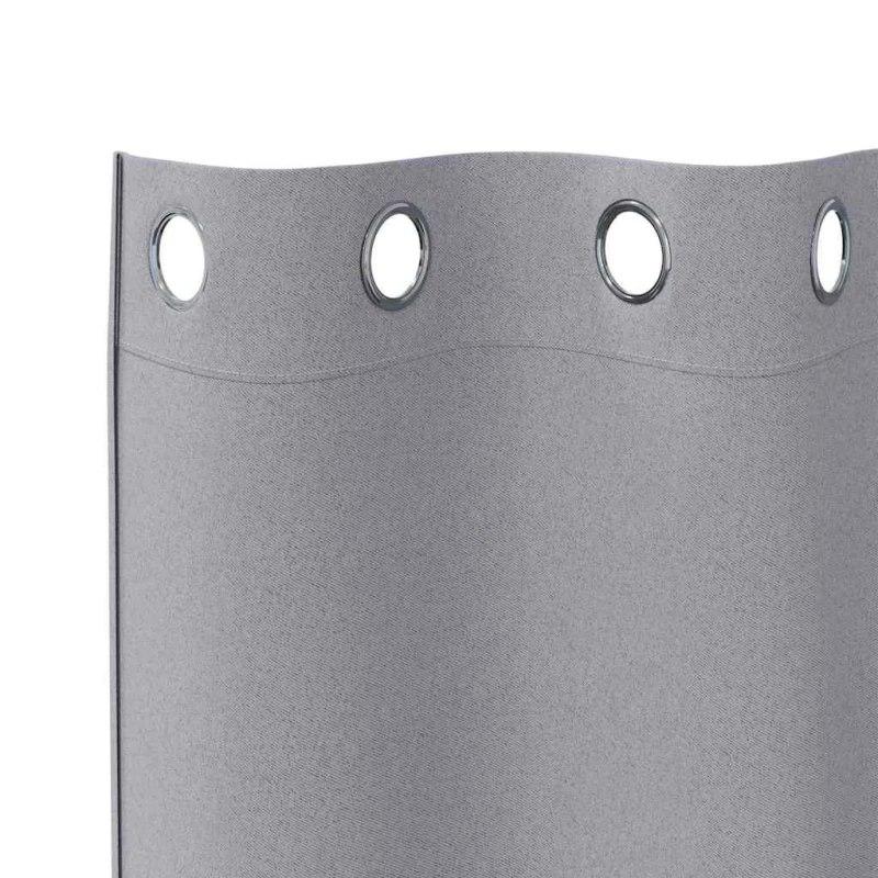 vidaXL Κουρτίνες 2 pcs Ανοιχτό γκρι 225 x 140 εκ. Πολυεστέρας