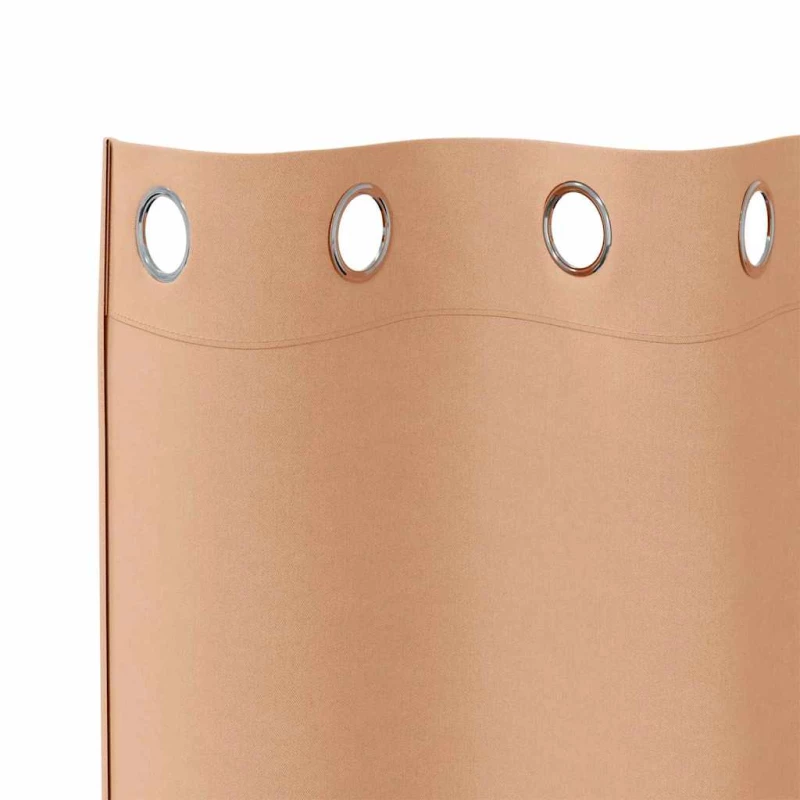 vidaXL Κουρτίνες 2 pcs Ανοιχτό καφέ 225 x 140 εκ. Πολυεστέρας
