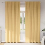 vidaXL Κουρτίνες με κουρτίνες 2 pcs Μπεζ 260 x 140 εκ. Πολυεστέρας