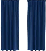 vidaXL Κουρτίνες 2 pcs Σκούρο Μπλε 225 x 140 εκ. Πολυεστέρας