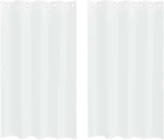 vidaXL Κουρτίνες με κουρτίνες 2 pcs Λευκό 140 x 175 εκ. Πολυεστέρας