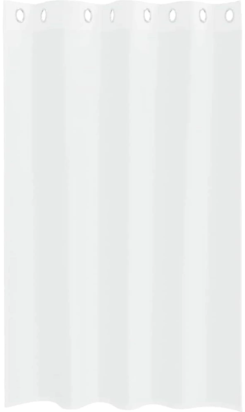 vidaXL Κουρτίνες με κουρτίνες 2 pcs Λευκό 140 x 175 εκ. Πολυεστέρας