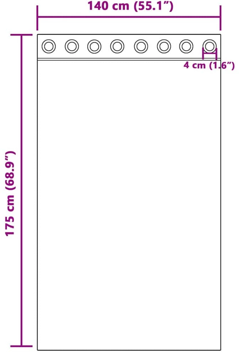 vidaXL Κουρτίνες με κουρτίνες 2 pcs Λευκό 140 x 175 εκ. Πολυεστέρας