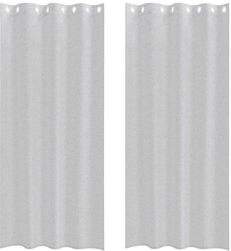 vidaXL Κουρτίνες 2 pcs Ανοιχτό γκρι 140 x 225 cm Πολυεστέρας