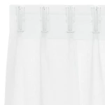 vidaXL Κουρτίνες με κουρτίνες 2 pcs Λευκό 140 x 175 εκ. Πολυεστέρας