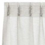 vidaXL Κουρτίνες με κουρτίνες 2 pcs Κρεμ 140 x 175 εκ. Πολυεστέρας
