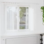 vidaXL Κουρτίνες με κουρτίνες 2 pcs Λευκό 140 x 175 εκ. Πολυεστέρας