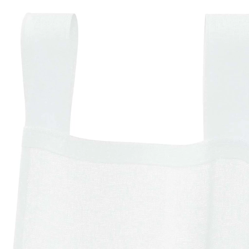 vidaXL Κουρτίνες με κουρτίνες 2 pcs Λευκό 140 x 175 εκ. Πολυεστέρας