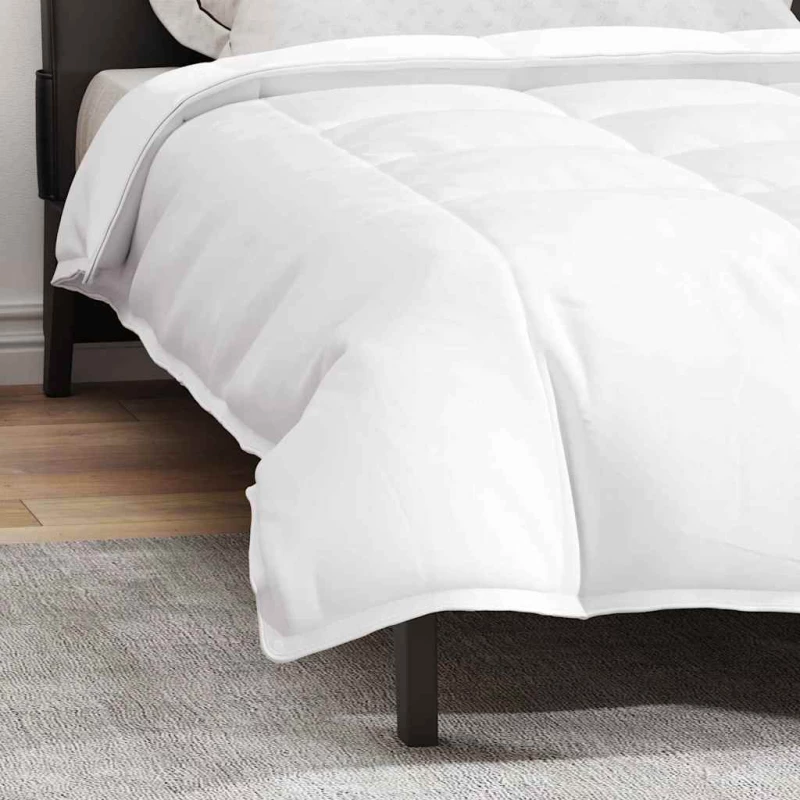 vidaXL Κουβέρτες & Πάπλωμα Λευκό 155 x 200 εκ. Πούπουλο