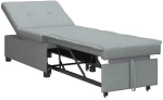 vidaXL Καναπές Κρεβάτι 3 σε 1 - Σχέδιο Pull-Out σε Ανοιχτό Γκρι Υφασμάτινο