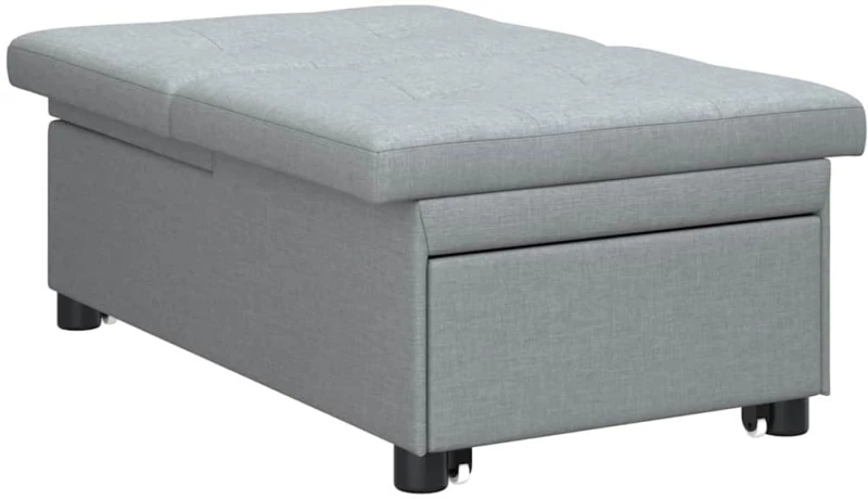 vidaXL Καναπές Κρεβάτι 3 σε 1 - Σχέδιο Pull-Out σε Ανοιχτό Γκρι Υφασμάτινο