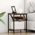 vidaXL Κομοδίνο Καπνιστή δρυς 38 x 30 x 48 εκ. Επεξεργασμένο ξύλο