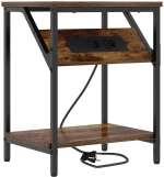 vidaXL Κομοδίνο Καπνιστή δρυς 38 x 30 x 48 εκ. Επεξεργασμένο ξύλο