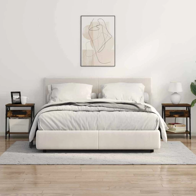 vidaXL Κομοδίνο Καπνιστή δρυς 38 x 30 x 48 εκ. Επεξεργασμένο ξύλο