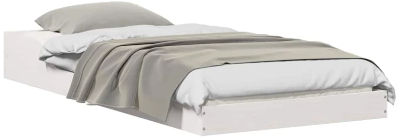 vidaXL Σκελετός Κρεβατιού Λευκό 80 x 200 cm Μασίφ ξύλο πεύκου